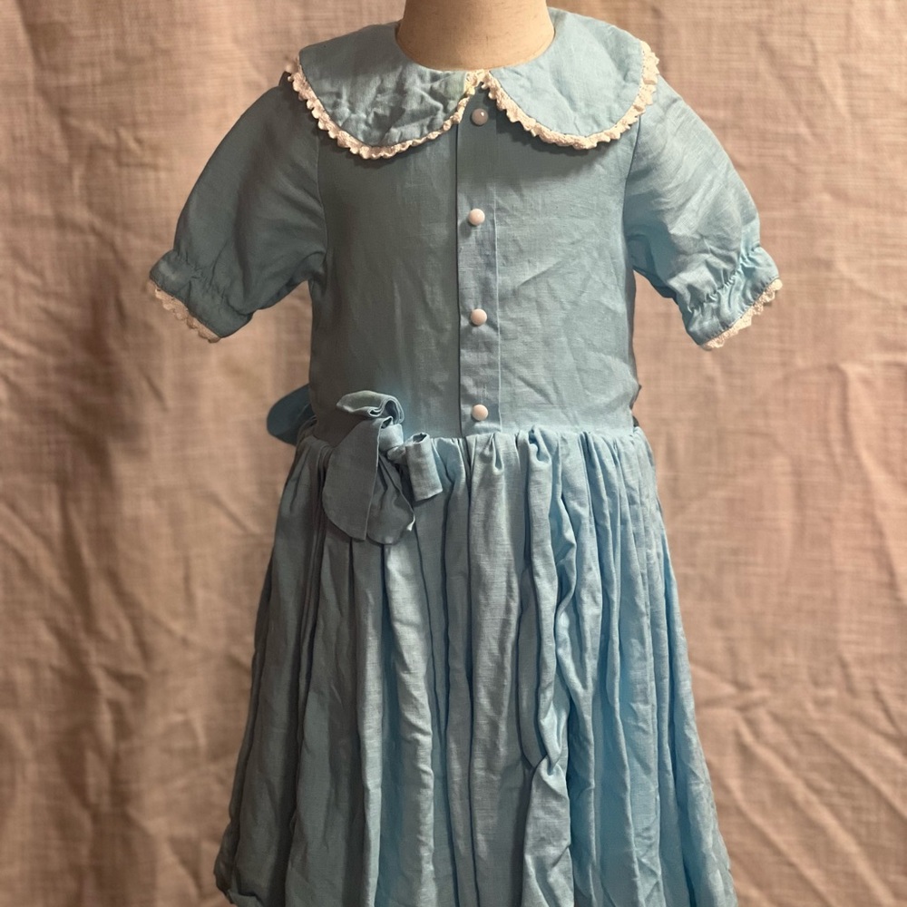 Vintage Blue Dress with Peter Pan Collar